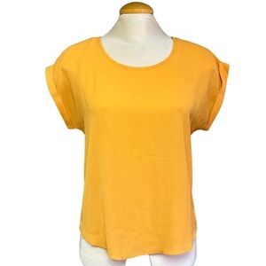 Pink Rose Women’s Medium Yellow Summer Blouse Tee